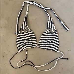 Mikoh striped bikini top